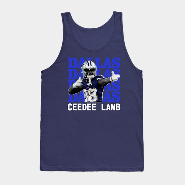 Dallas Cowboys Ceedee Lamb 88 Tank Top by Thejockandnerd